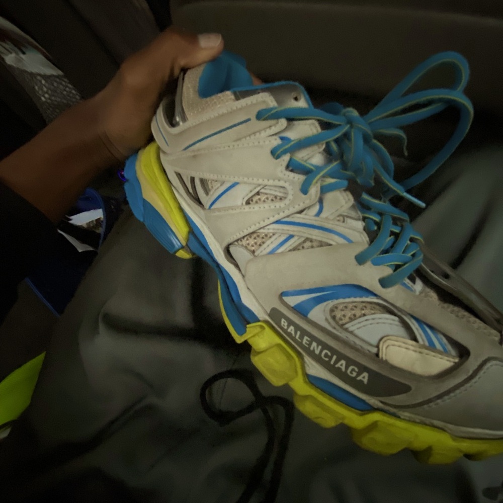 Blue&limegreen Balenciaga track runner